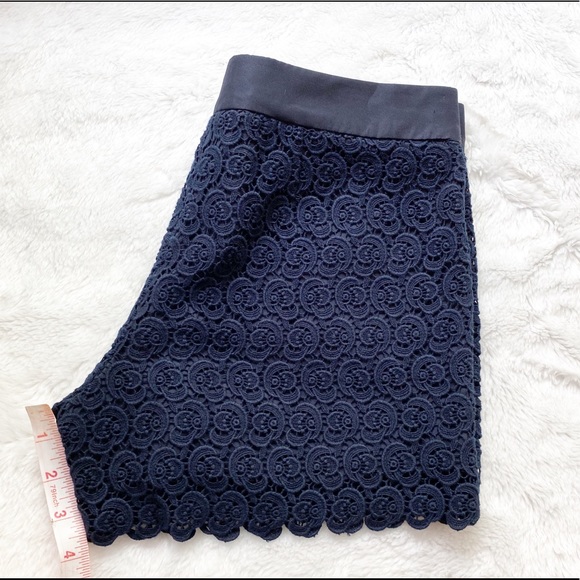 Club Monaco Navy Diaz Lace Shorts - Picture 8 of 8